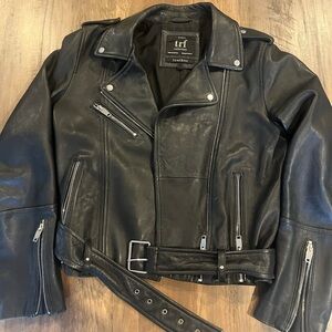 Zara biker jacket faux leather